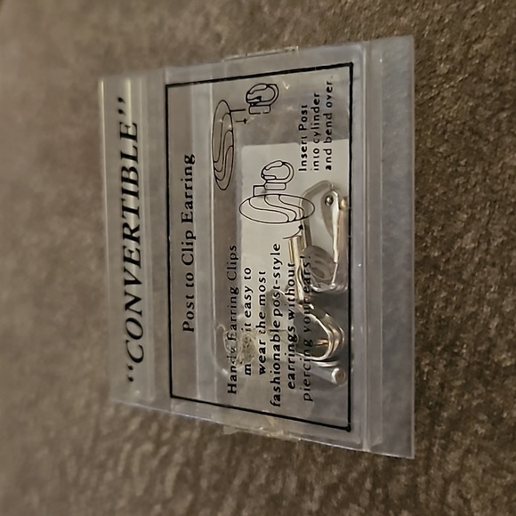 5/$25 VTG One Pair Convertible Post to Clip-on Earring Clips - Picture 2 of 5